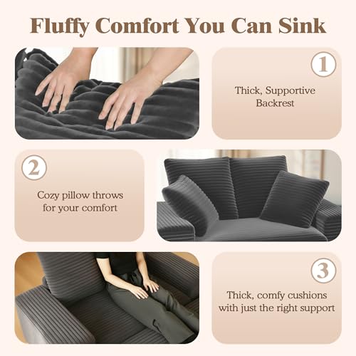 Indoor Chaise Lounge Chair With Storage Ottoman, view 7