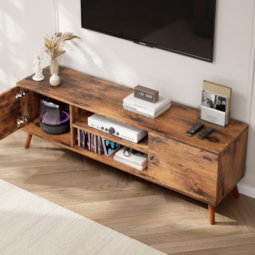 TV Stand for 55 60 inch TV, Modern Mid Century Entertainment Center with Storage, view 3