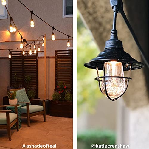 LED Outdoor String Lights 48ft Soft Warm White Patio Lights with Ultra-Durable, view 5