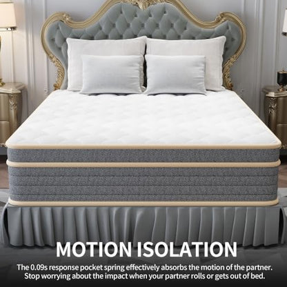 14 Inch Queen Size Mattress in a Box, Independent Pocket Spring, view 8
