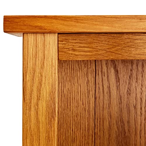 4-Tier Bookcase 27.6"x8.7"x43.3" Solid Oak Wood, view 5