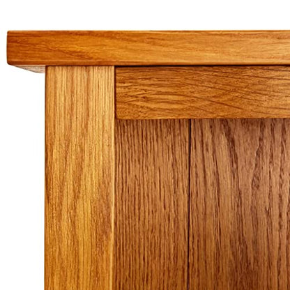 4-Tier Bookcase 27.6"x8.7"x43.3" Solid Oak Wood, view 5
