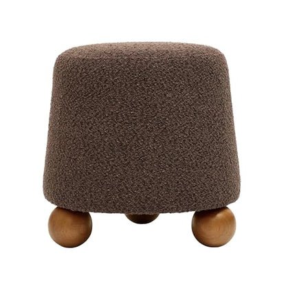 Tov Furniture Jaine Upholstered Stool (Chocolate Brown)