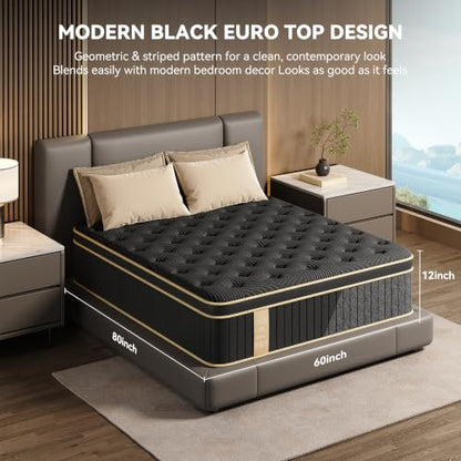 Mattress Queen Size, 12 Inch Queen Hybrid Mattress in a Box, view 8