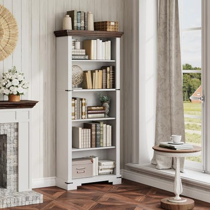 5-Tier Farmhouse Bookshelf, view 7