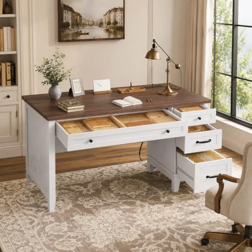 53.54" Executive Desk with Drawers, view 2