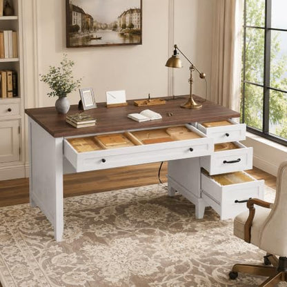 53.54" Executive Desk with Drawers, view 2