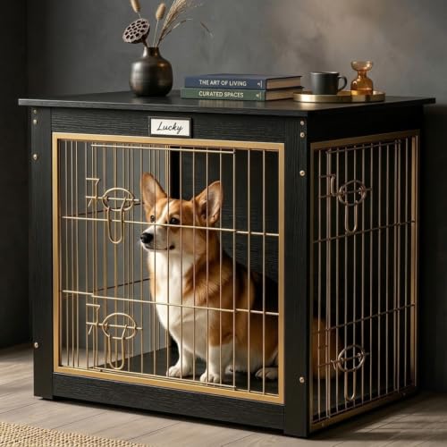 Dog Crate Furniture for Small/Medium Dog 28'' Wooden Dog Crate Indoor, view 2