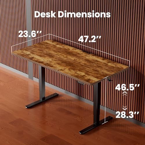 Height Adjustable Electric Standing Desk, 48 x 24 Inches Sit Stand up Desk, view 4