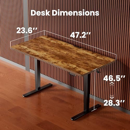 Height Adjustable Electric Standing Desk, 48 x 24 Inches Sit Stand up Desk, view 4