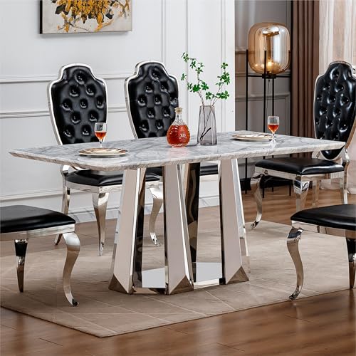 Marble Dining Table for 6 People, view 2