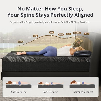 King Size Mattress 12 Inch Gel Memory Foam Medium, view 4