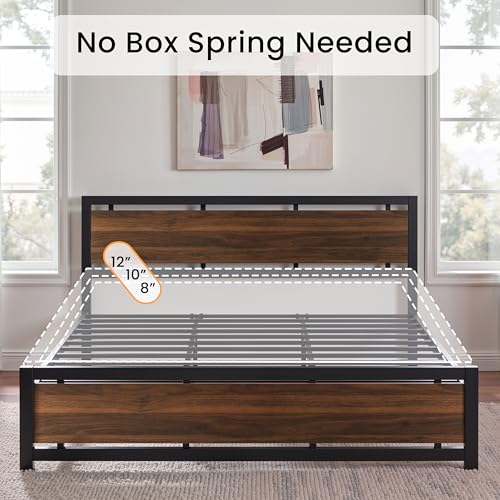 King Size Bed Frame with Headboard and Footboard, view 8
