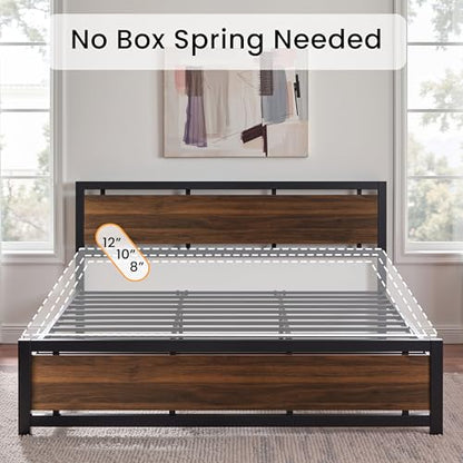 King Size Bed Frame with Headboard and Footboard, view 8