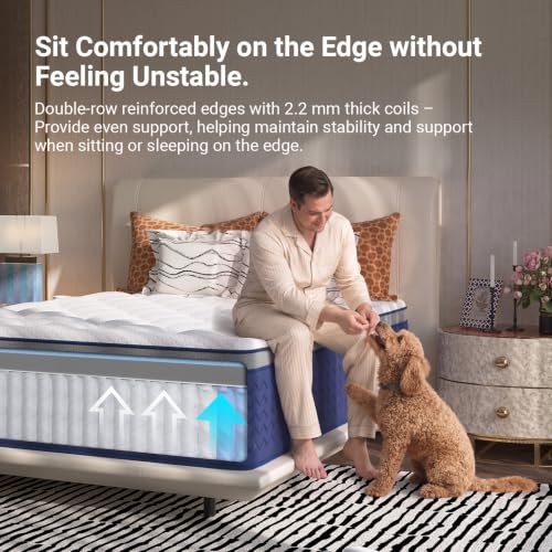 SyncDeep Full Mattress 12 Inch, Firm Hybrid Cooling, Lumbar Support, view 7