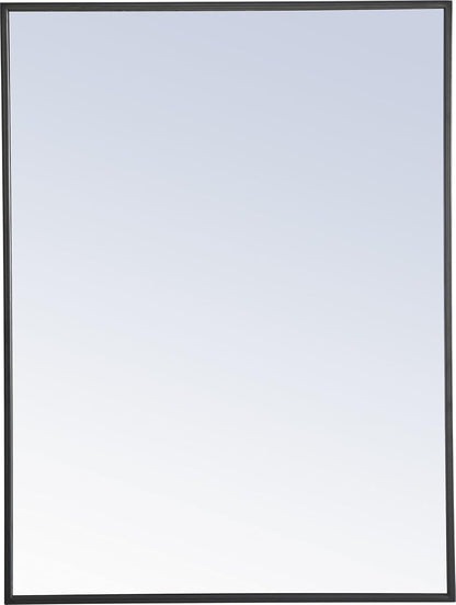 Monet 32" x 24" Rectangle Metal Frame Mirror in Black