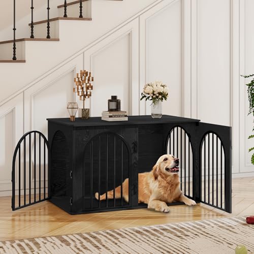 39.4 in Dog Crate Furniture,Dog Kennel Indoor for Medium/Large Dog, view 4