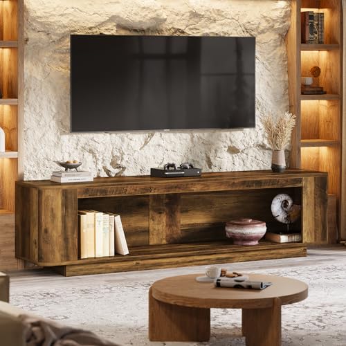Farmhouse TV Stand with LED Light Strip, view 4