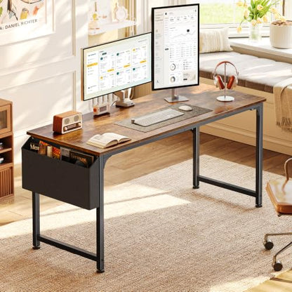 55'' Computer Desk with Fabric Storage Bag, view 3