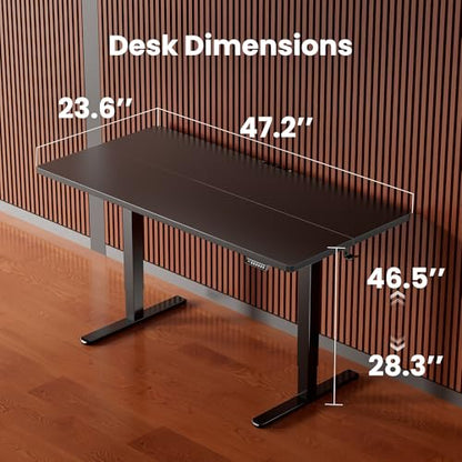 48 X 24 Inch Height Adjustable Electric Standing Desk, Black, view 4