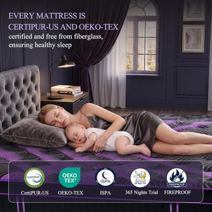 Queen Mattress 14 Inch, Medium Firm Hybrid Mattress, Undisturbed Sleep, view 7