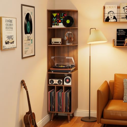 Corner Record Player Stand, 67'' Tall Turntable Stand Table, view 6