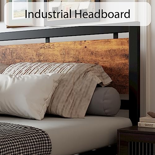 King Size Bed Frame with Headboard and Footboard, view 6