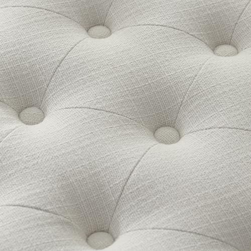 48" Coffee Tables for Living Room, Oversized Storage Ottoman Coffee Table, Fabric Tufted Ottomans, Upholstered Storage Ottoman Bench for Bedroom, Entryway (Beige)