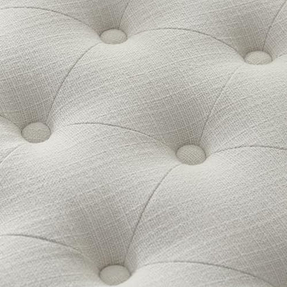 48" Coffee Tables for Living Room, Oversized Storage Ottoman Coffee Table, Fabric Tufted Ottomans, Upholstered Storage Ottoman Bench for Bedroom, Entryway (Beige)