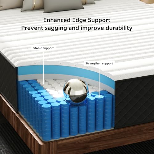 12 Inch Full Hybrid Mattress in a Box, Firm Pocket Spring Gel Foam, view 3