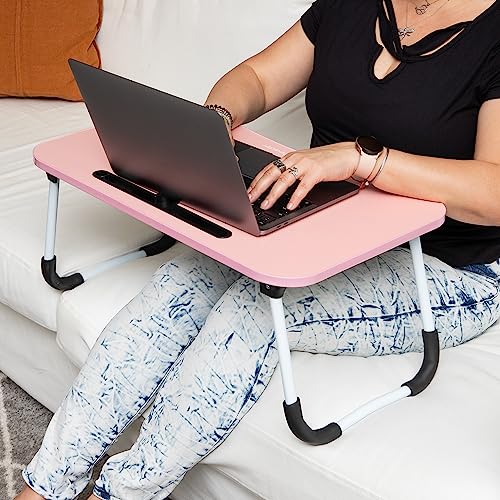 Lap Desk Laptop Stand, Bed Tray, Folding Legs, Couch Table, Portable, MDF, view 3