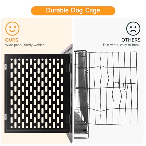 43.7" Heavy Duty Dog Crate Furniture for Large Dogs with Flip Top, view 7