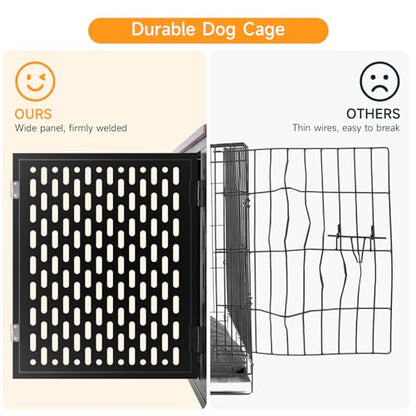 43.7" Heavy Duty Dog Crate Furniture for Large Dogs with Flip Top, view 7