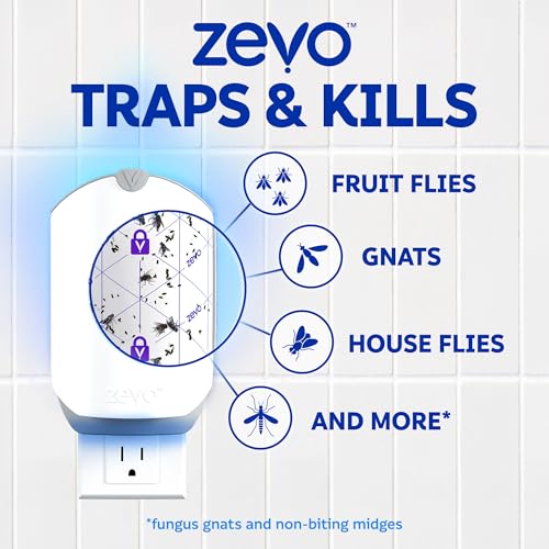 Zevo Flying Insect Trap Refill Cartridges for Fruit Flies & Gnats, 4 Count, view 7