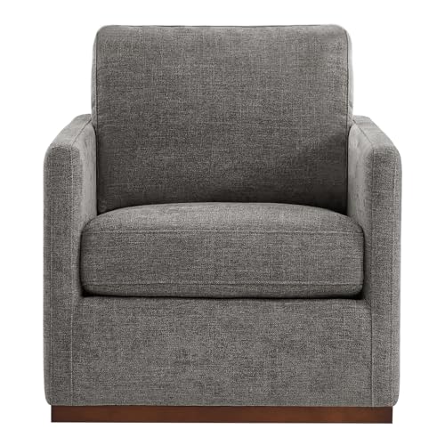 CHITA Swivel Accent Chair, FSC Certified Wood Frame, Fully Assembled, Grey