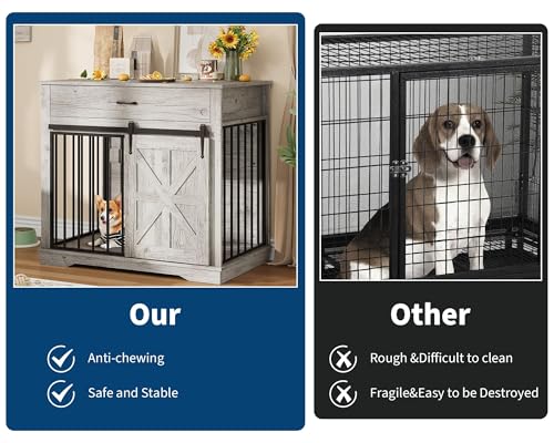 37.8" W Dog Crate Furniture for Small/Medium Dogs, view 7