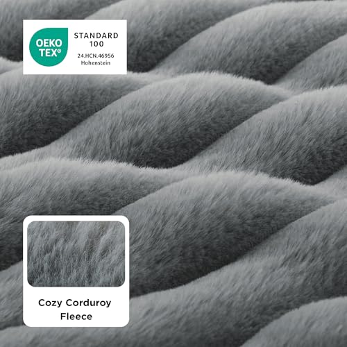 ComfyFleece™ Fluffy Balanced Support Large Dog Bed for Crate,35x22, view 3