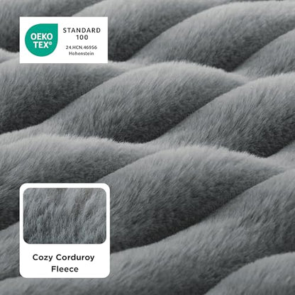 ComfyFleece™ Fluffy Balanced Support Large Dog Bed for Crate,35x22, view 3