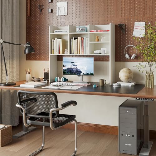 Desk Hutch Dorm, Desktop Bookshelf with 7 Shelves, view 8