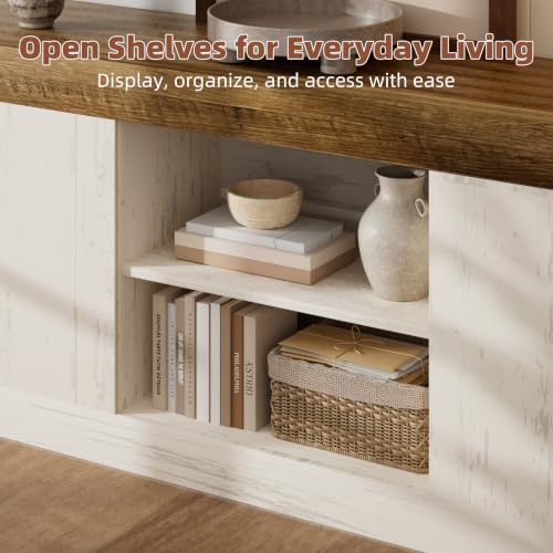 Farmhouse TV Stand for 65 Inch TV, Entertainment Center, view 6