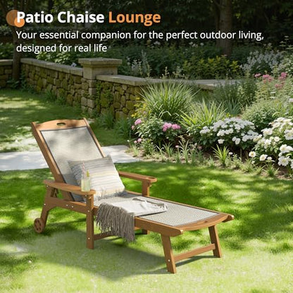Chaise Lounge Chair, HDPS & HDPE Wicker Material, view 6
