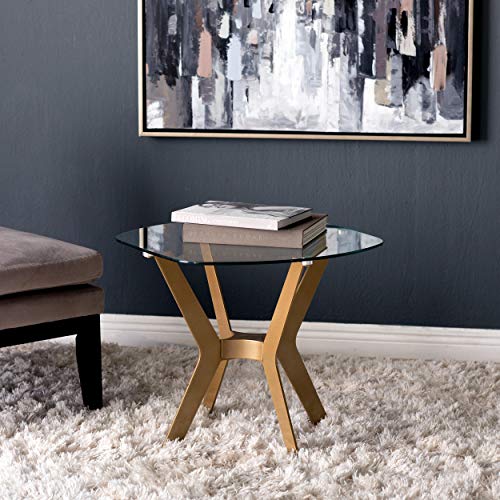 Gold Archtech end table, view 3