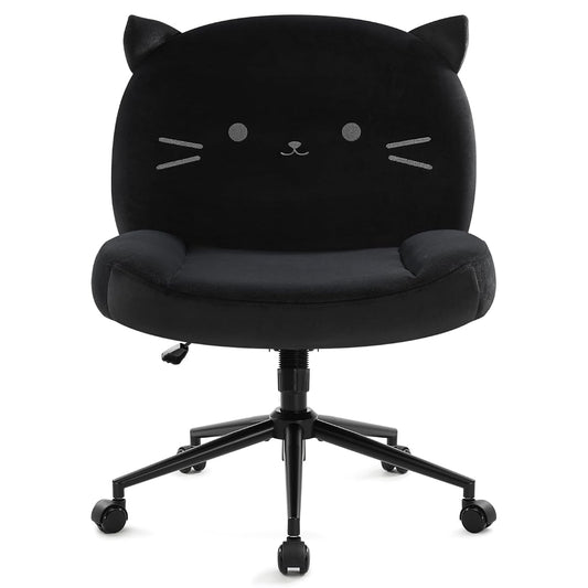 Armless Office Desk Chair with Wheels