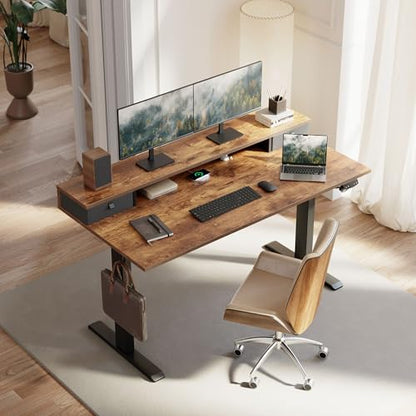 Klicelor 48 x23 Inch Electric Standing Desk with Drawers, view 3