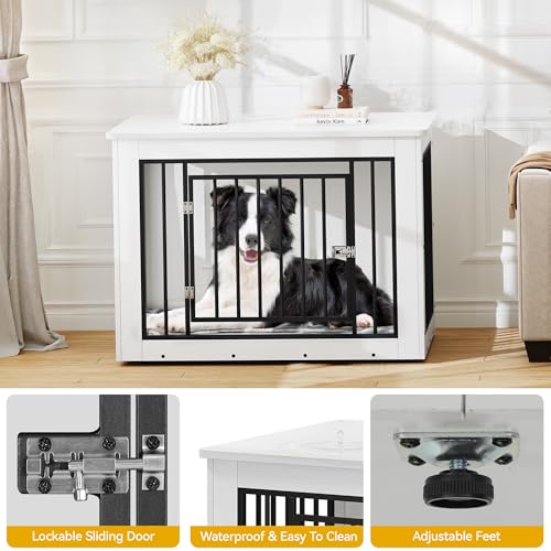 38 Inch Dog Crate Furniture Chew-Resistant for Dogs, view 7