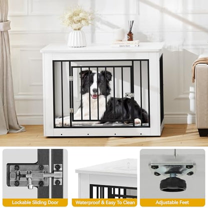 38 Inch Dog Crate Furniture Chew-Resistant for Dogs, view 7