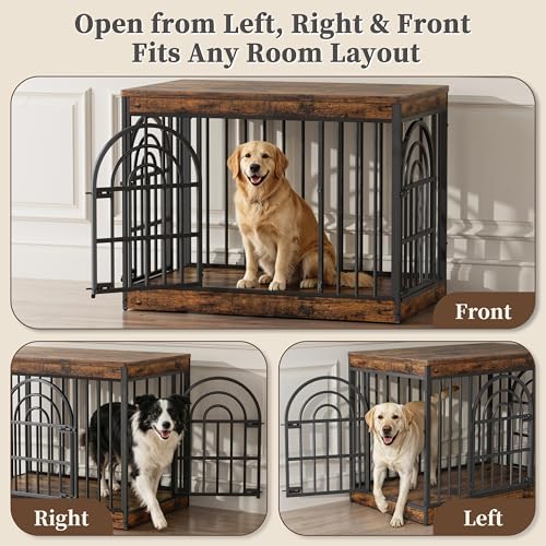 39" Wooden Dog Crate Furniture for Small Medium Large Dogs, view 5