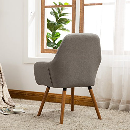 Tuchico Contemporary Fabric Accent Chair,Arm Rest, Gray