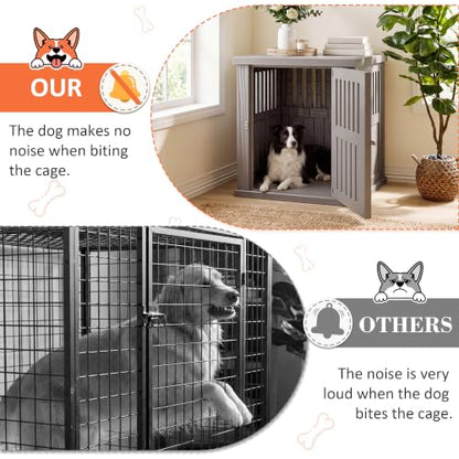 Heavy Duty Dog Crate Furniture Lockable Indoor Outdoor Kennel & End Table, view 4