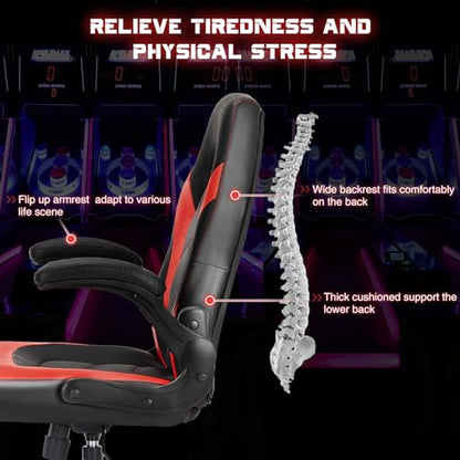 Video Game Chair, Ergonomic Computer Desk Chair, Lumbar Support, view 5
